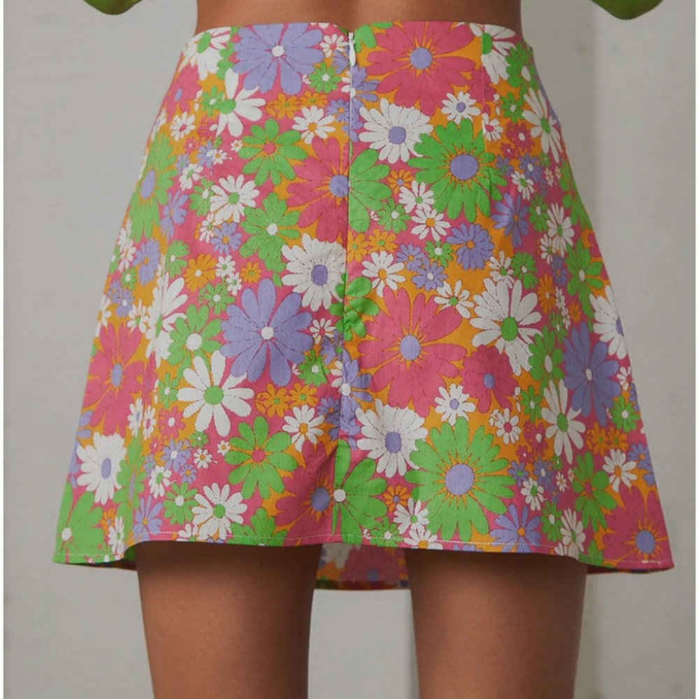 Peppermayo 70s Floral Brady Mini Skirt